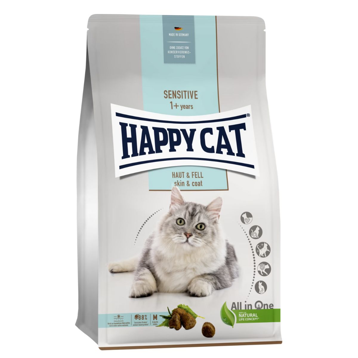Happy Cat Sensitive Adult Hud & Pels - 4 kg
