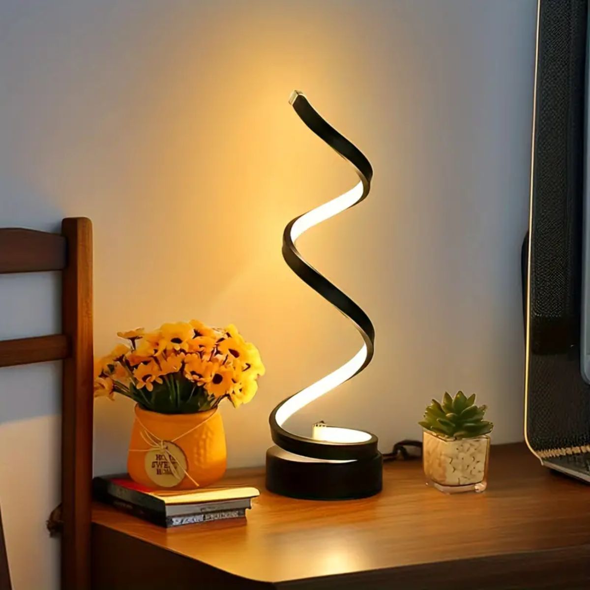 Modern Bordlampe - Spiral