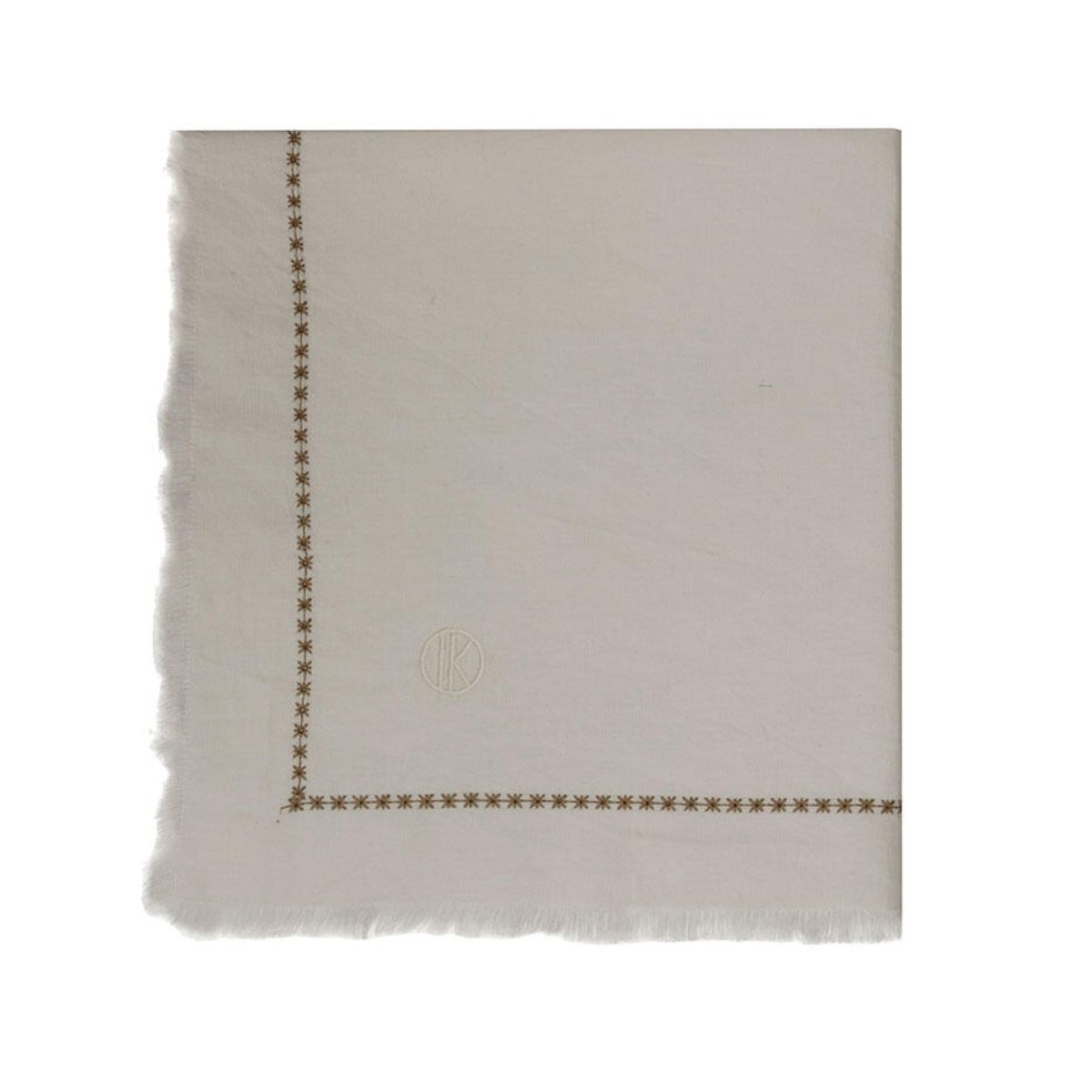 Tone Kroken Blanc duk (Hvit / Beige - 140 x 250 cm)