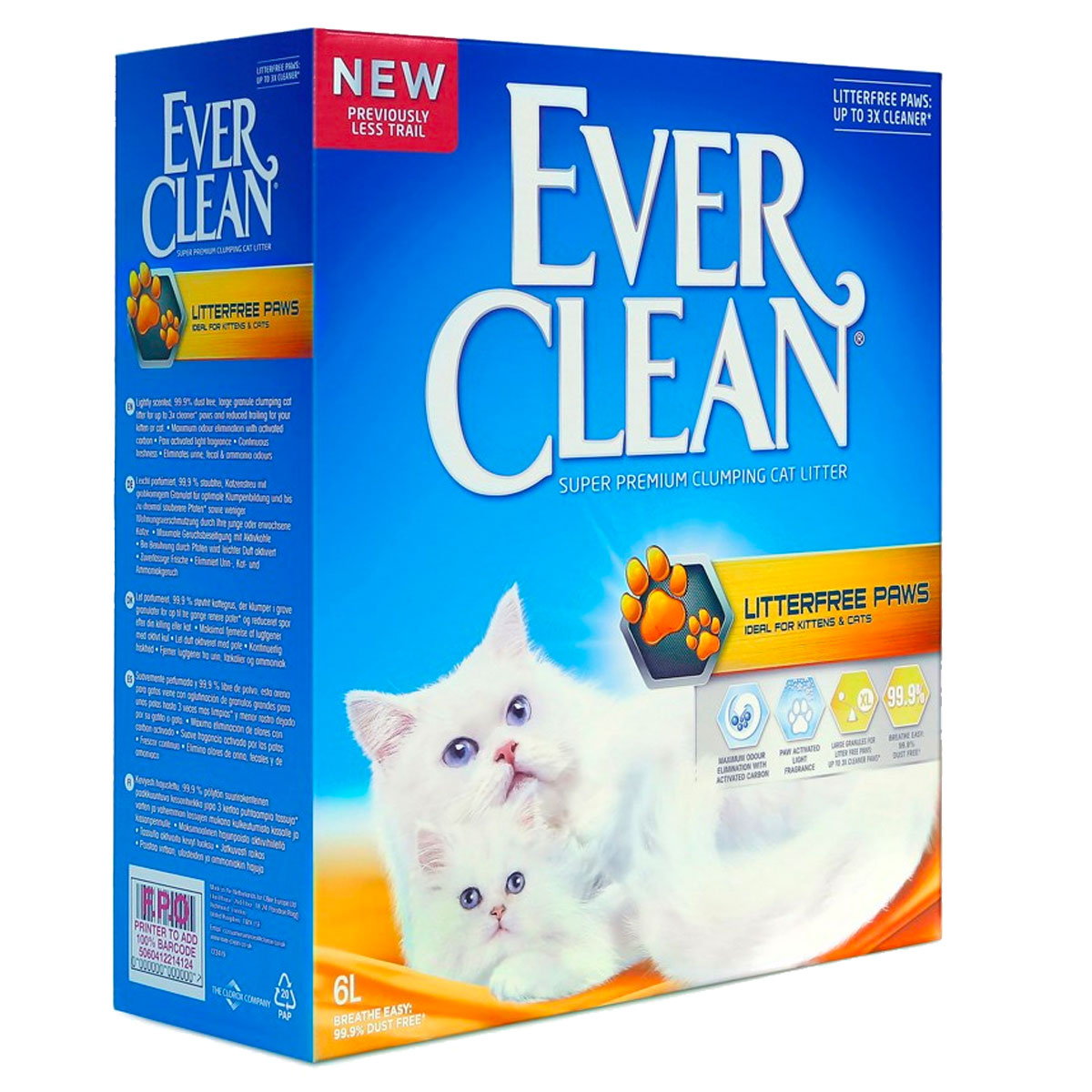 Ever Clean Kattesand Litter Free Paws 10l