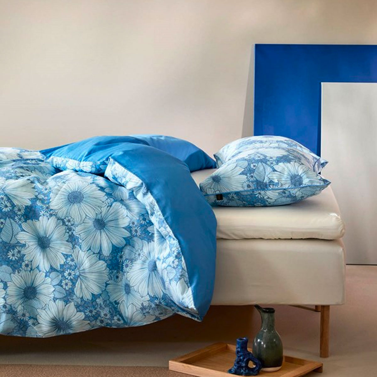 Høie Alessandra sengesett i sateng - Blå (140 x 220 cm)